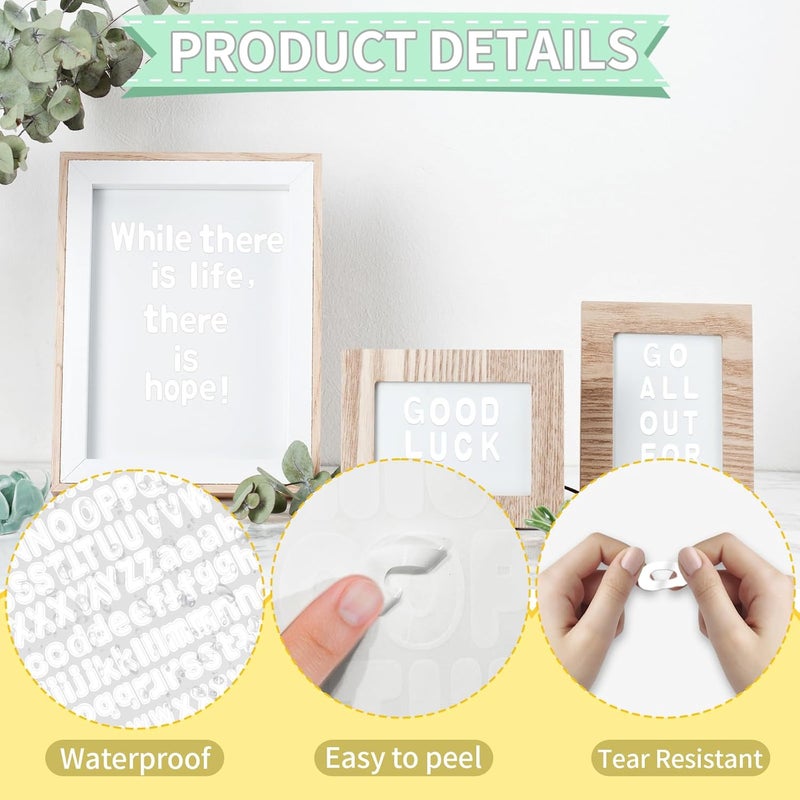 starboling Alphabet Stickers - 1''Inch 12 Sheets White Self Adhesive Vinyl Letter Stickers for Mailbox Numbers, Bulletin Boards, Classroom & Home Decor - Image 3